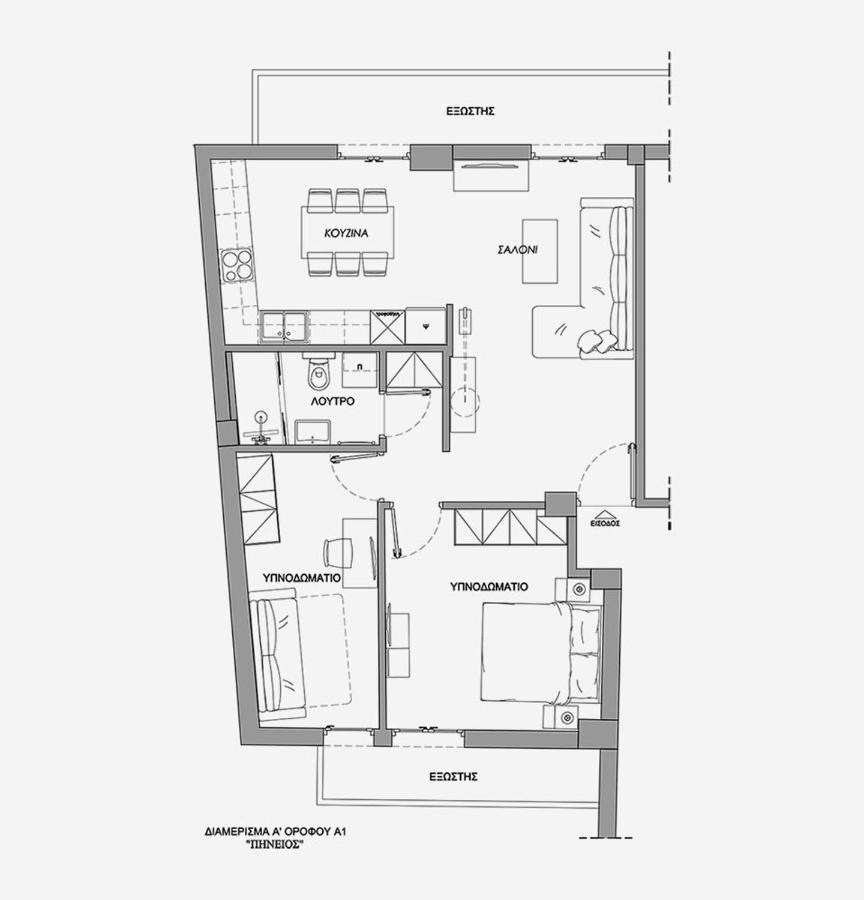La Larissa Luxury Apartments Peneus Esterno foto
